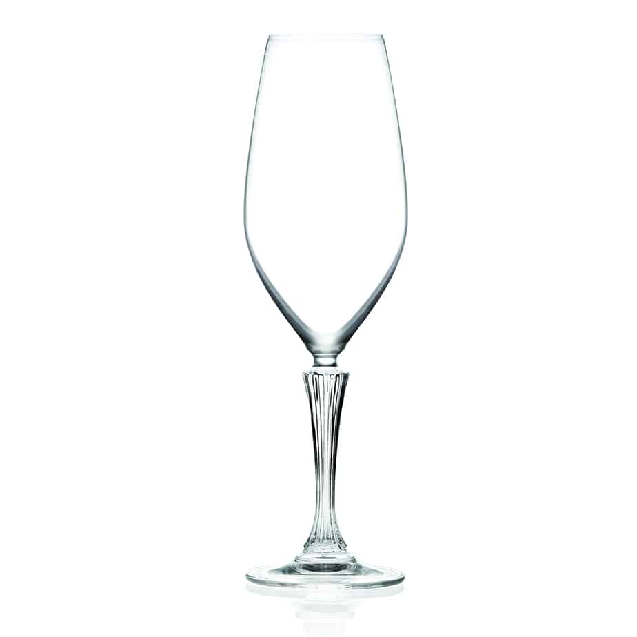 RCR Glamour Crystal Champagne Flute Glass 440ml- Set of 6