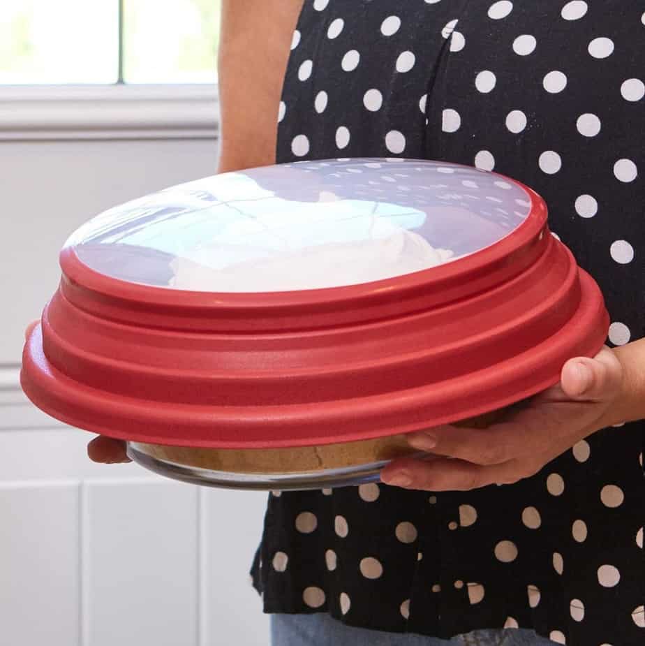 Anchor Hocking Deep Pie Glass Pan Wide Fluted Edge & Expandable Cover24cm - Image 5