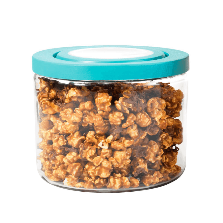 Anchor Hocking TrueFit™ Glass Jar w/blue Truefit lid 2.8L