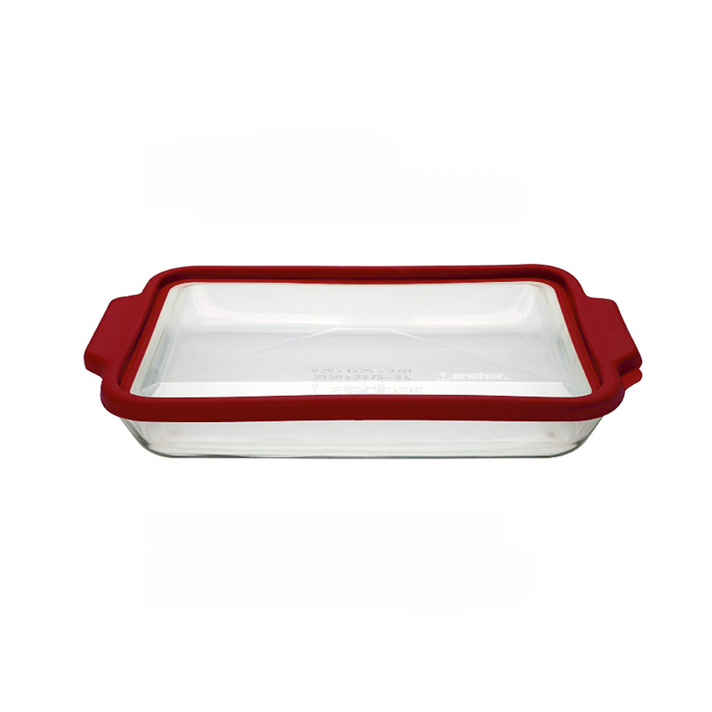 Anchor Hocking TrueFit™ Glass Baking Dish with TrueFit Lid 2850ml