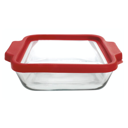 Anchor Hocking TrueFit™ Glass Square Cake Container with TrueFit Lid 20cm