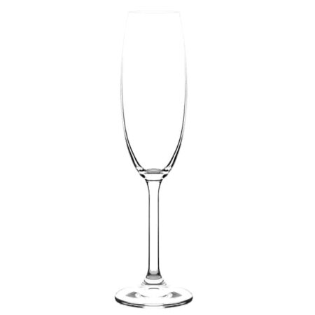 Crane Crystal Bistro Champagne Flute Glass 220ml - set of 6