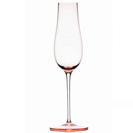 CRANE CRYSTAL HAND-MADE CRYSTAL CHAMPAGNE TULIP FLUTE GLASS 230ML ROSE - set of 2