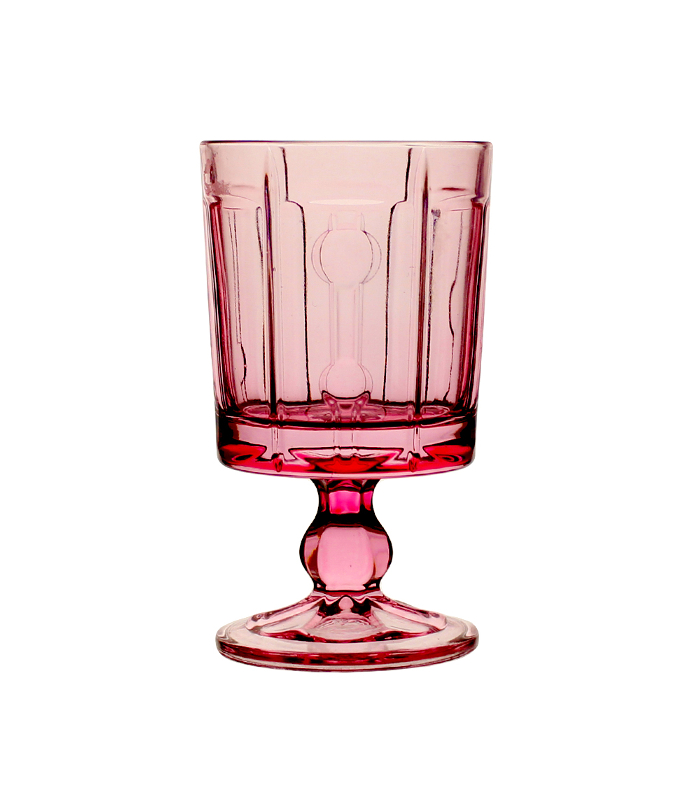 Irena Berlin Crystal Footed Votive 300ml pink - set of 2