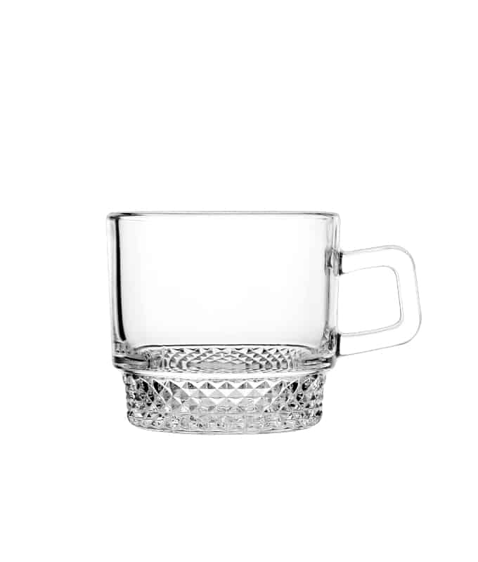 Irena Crystal Tea Cup Diamond 195ml - set of 6