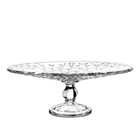 Irena Bolla Crystal Footed Platter Clear