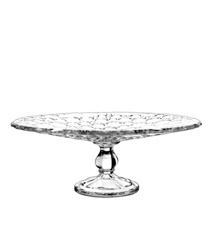 Irena Bolla Crystal Footed Platter Clear