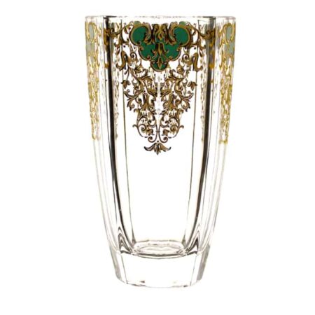 Irena Hamburg Crystal Vase 25cm Damask