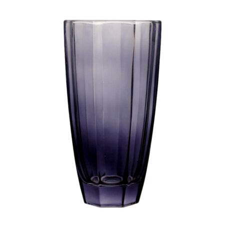 Irena Hamburg Crystal Vase 25cm Grey & Black