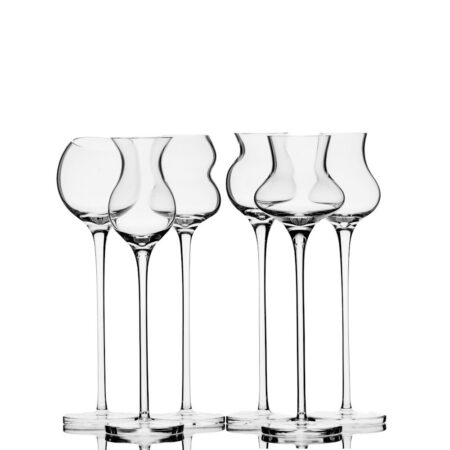 Crane Hand-Made Crystal Assorted Taster Glass Set Clear - set of 6
