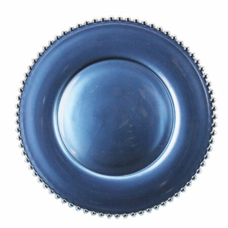 Irena Belmonte Crystal Underplate 34cm - Navy Blue