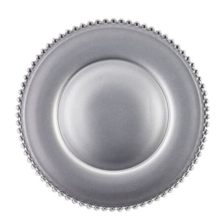 Irena Belmonte Crystal Underplate 34cm - Light Grey