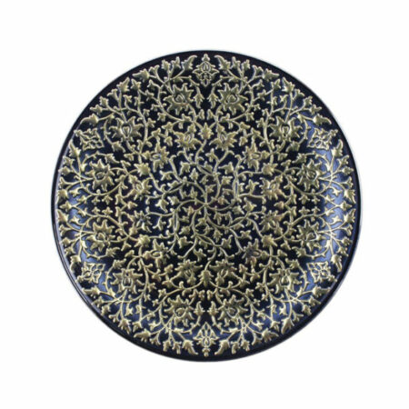 Irena Shiraz Crystal Underplate 35cm - Antracy & Gold