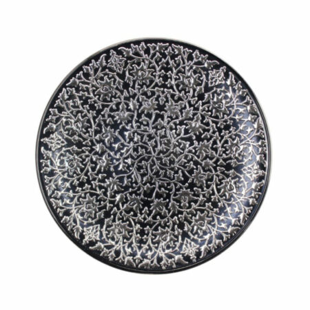 Irena Shiraz Crystal Underplate 35cm - Antracy & Silver