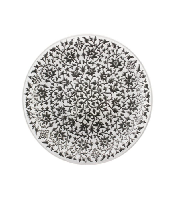 Irena Shiraz Crystal Underplate 35cm - Pearl & Grey