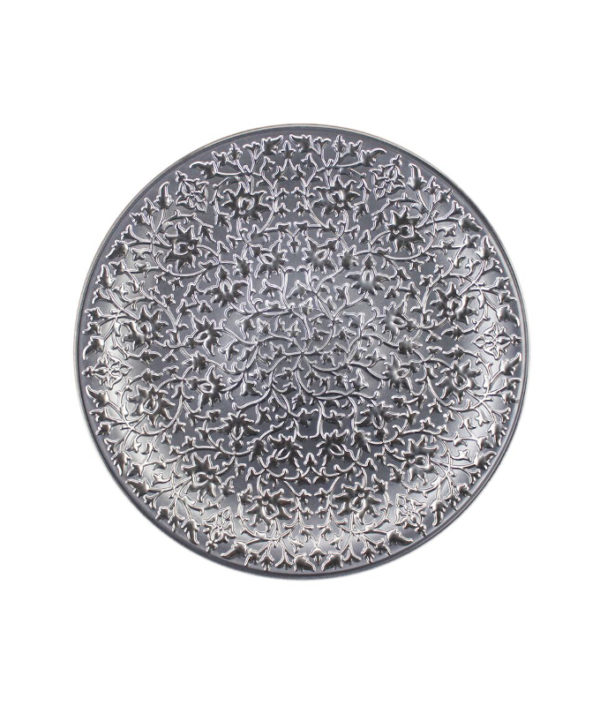 Irena Shiraz Crystal Underplate 35cm - Light Grey & Silver