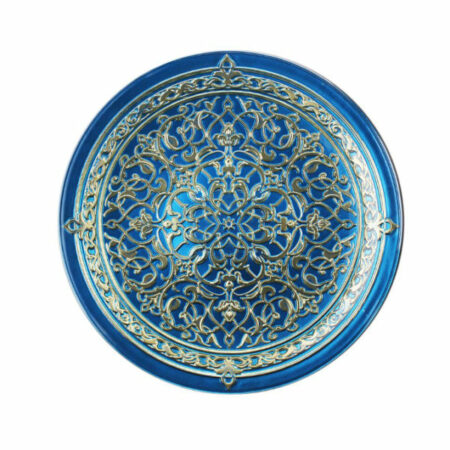 Irena Istanbul Crystal Underplate 35cm - Blue & Gold