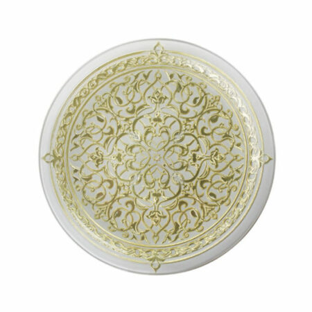 Irena Istanbul Crystal Underplate 35cm - Light Grey & Gold