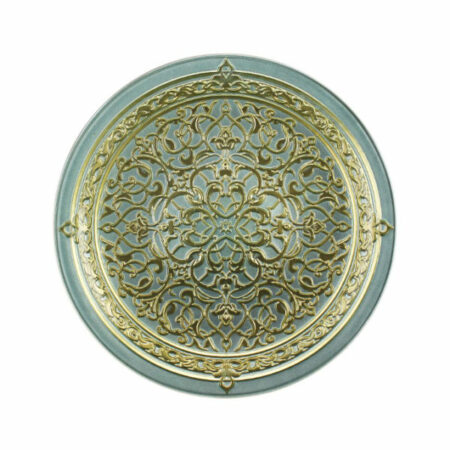 Irena Istanbul Crystal Underplate 35cm - Light Turquoise & Gold