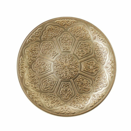 Irena Topkapi Crystal Glass Plate Beige 35cm