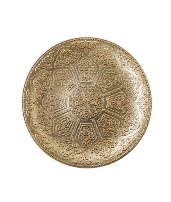 Irena Topkapi Crystal Glass Plate Beige 35cm