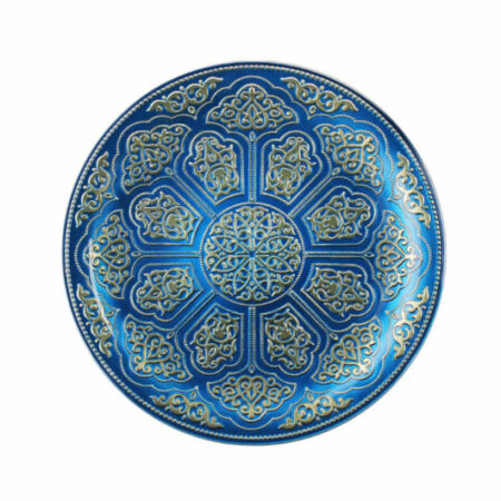 Irena Topkapi Crystal Underplate 35cm - Blue & Gold