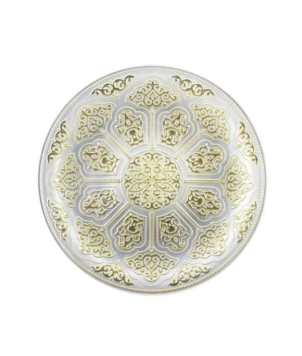 Irena Topkapi Crystal Underplate 35cm - Pearl & Gold
