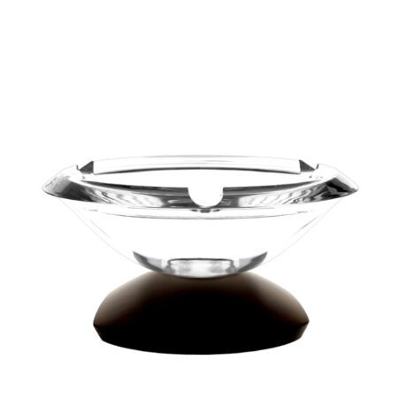 Bohemia Crystal Ashtray with Wooden Base