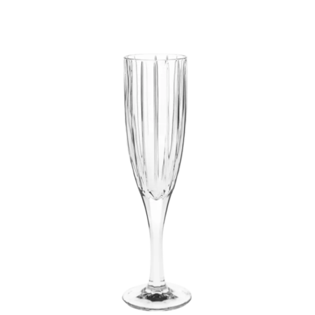 BOHEMIA CAREN LEAD CRYSTAL CHAMPAGNE FLUTE GLASS 180ML - SET OF 6