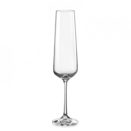 Crystalex Sandra Crystal Champagne Flute Glass 200ml - set of 6