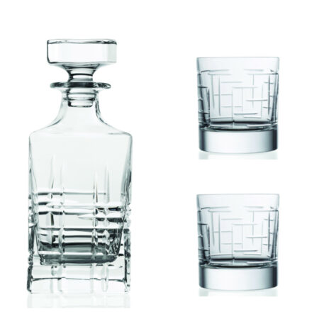 RCR URBAN HANDMADE CRYSTAL GLASS WHISKEY SET - 3PCS