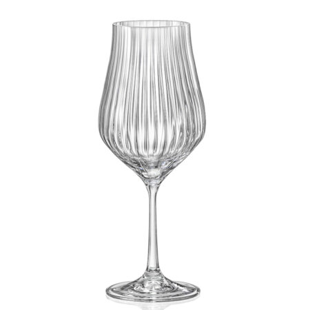 Crystalex Tulipa Optic Crystal Wine Glass 450ml - set of 6