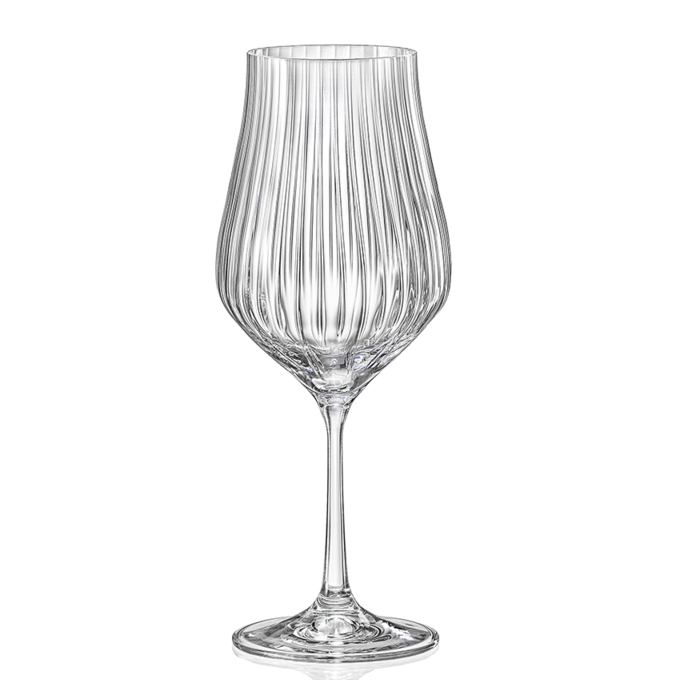 Crystalex Tulipa Optic Crystal Wine Glass 450ml - set of 6