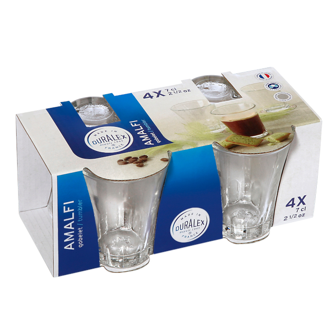 Duralex Amalfi Temp Glass Tumbler 70ml - set of 4 - Image 3