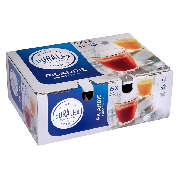 Duralex Picardie Clear Temp Glass Tumbler 130ml - set of 6 - Image 3
