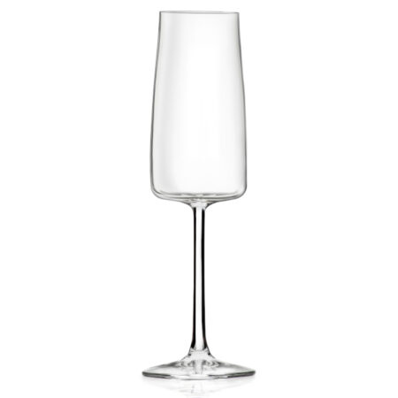 RCR Essential Crystal Champagne Flute Glass 300ml - set of 6