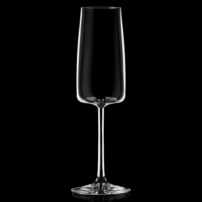 RCR Essential Crystal Champagne Flute Glass 300ml - set of 6 - Image 2