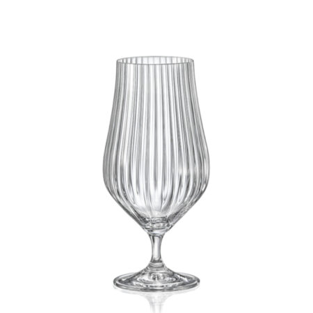 Crystalex Tulipa Optic Crystal Beer Glass 540ml - set of 6