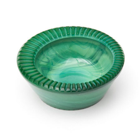 BOHEMIAN CRYSTAL ASHTRAY SMALL JADE