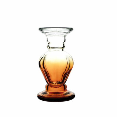 SAN MIGUEL ANADIR RECYCLED GLASS CANDLE HOLDER ORANGE 20cm