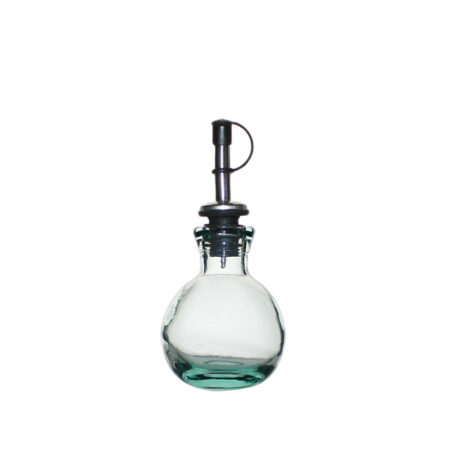 SAN MIGUEL RECYCLED GLASS OIL/VINEGAR BOTTLE WITH METAL POURER 125ml