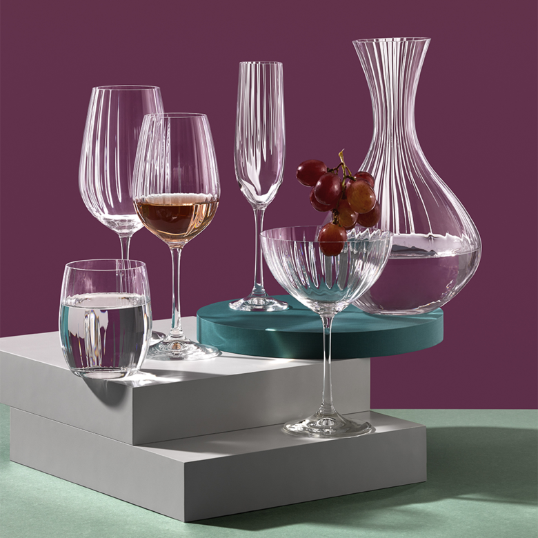 Crystalex Waterfall Crystal Red Wine 550ml - set of 6 - Image 2