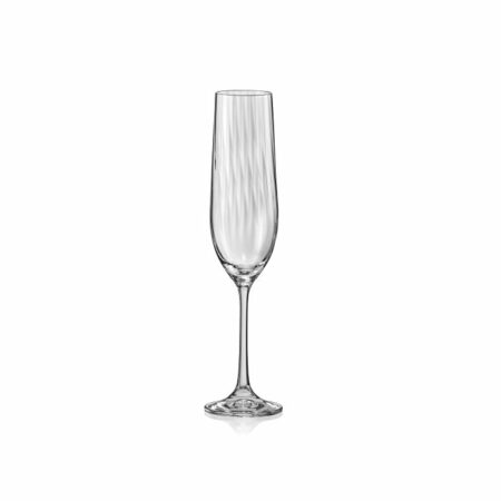 Crystalex Waterfall Crystal Champagne Flute 190ml - set of 6