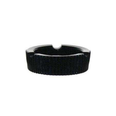 EGERMANN SMALL CRYSTAL GLASS ASHTRAY BLACK