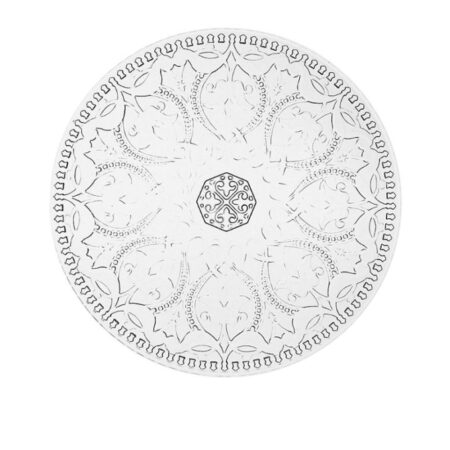 IRENA TAJMAHAL CRYSTAL GLASS PLATE CLEAR 35CM