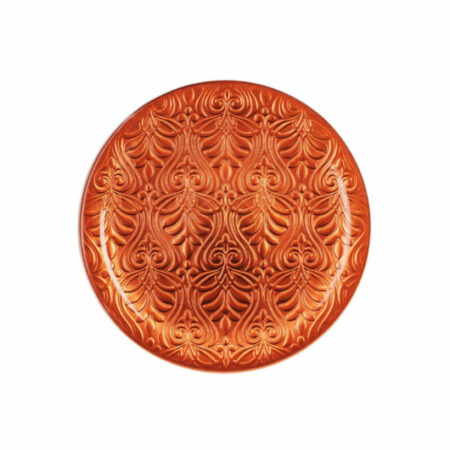 IRENA VERSAILLES CRYSTAL GLASS PLATE COPPER 18CM