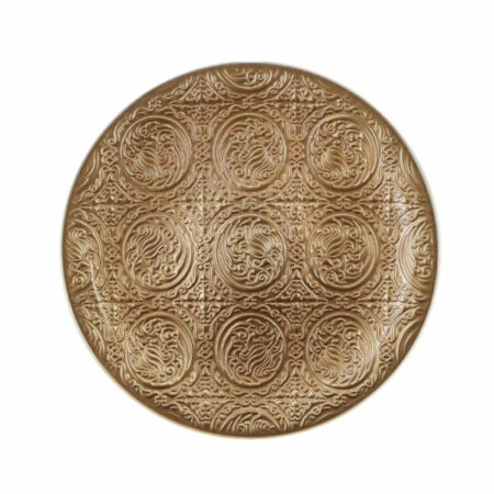 IRENA AMSTERDAM CRYSTAL GLASS PLATE BEIGE 35CM