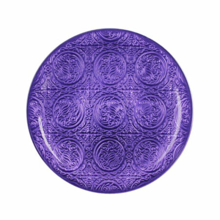 IRENA AMSTERDAM CRYSTAL GLASS PLATE PURPLE 35CM