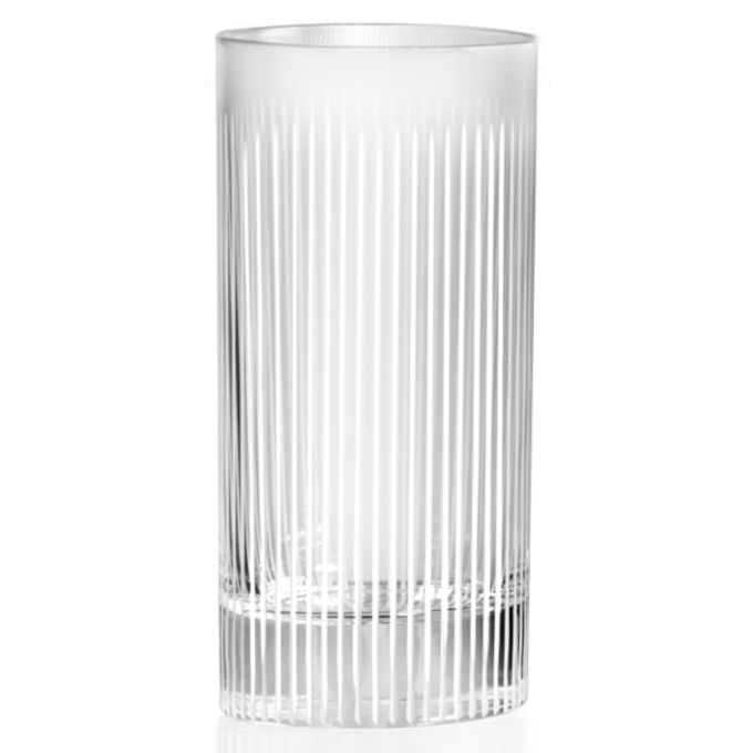 RCR LEONARDO HANDMADE CRYSTAL HIGHBALL TUMBLER GLASS 360ML - set of 2