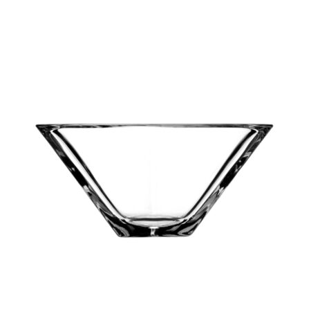 TRIANGLE CRYSTAL GLASS BOWL 24cm
